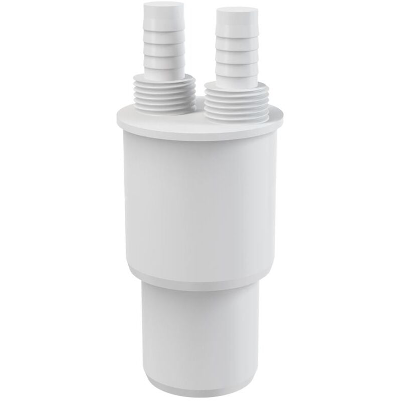 White Plastic Reduction Connection Reducer to Waste 40/50xG1/2" Hose Connector