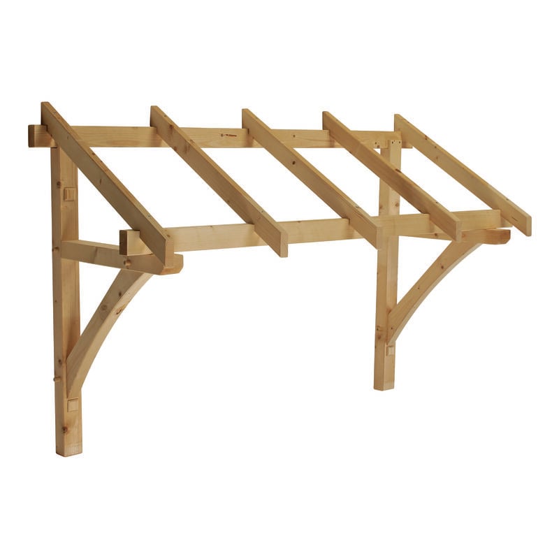 Cheshire Mouldings Flat Roof Porch Canopy Pine Timber Inc Gallows Brackets
