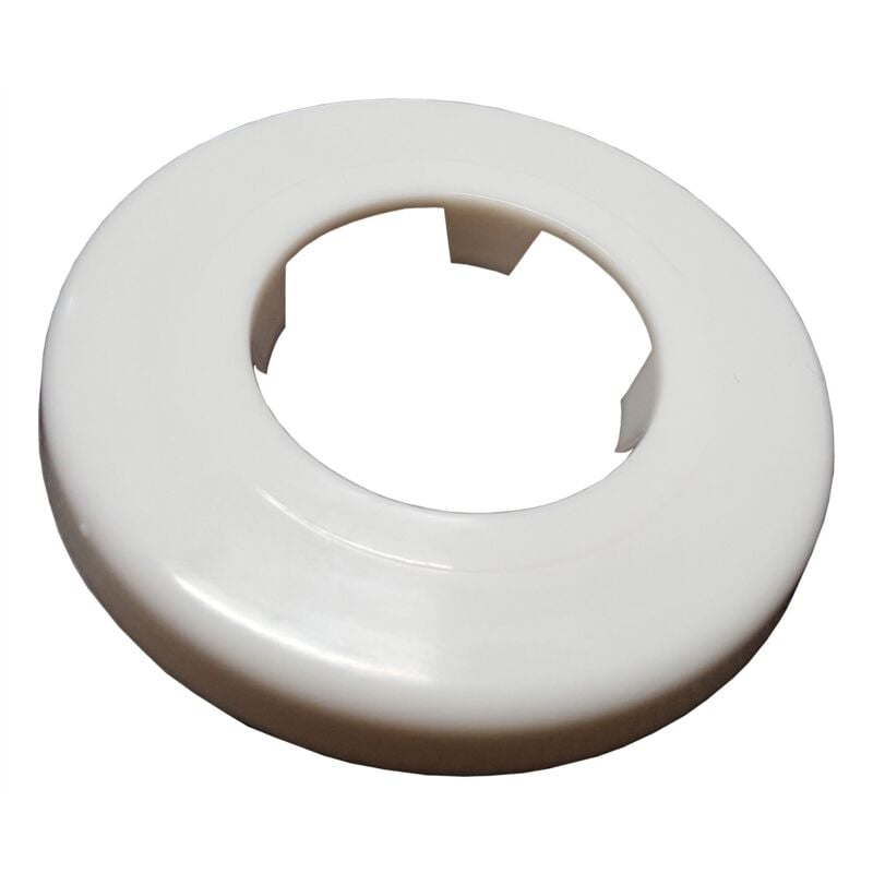 White Rosette Collar Rose Cover for Pipe Holes Gaps Hiding 40mm Diameter