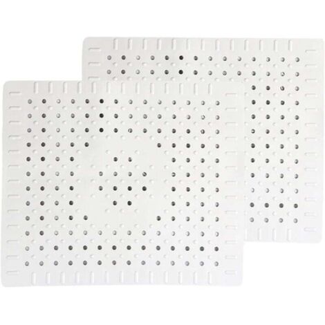 White Set of 2 kitchen sink protective mats made of durable non-slip rubber, easy to clean and cut to size.