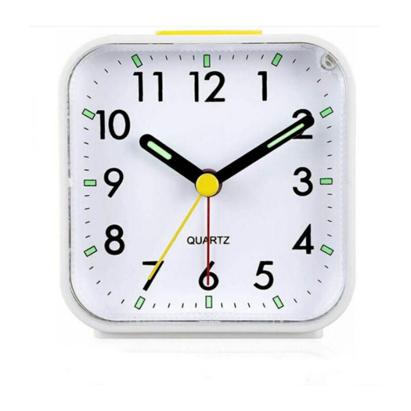 Image of Cyslmuk - White Silent Analog Alarm&hellip;
