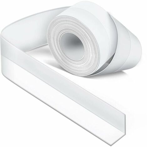 White Silicone Bathroom Seal, Bathtub Seal, Sealing Tape, Anti-Mold and Waterproof, Soft Adhesive Tape