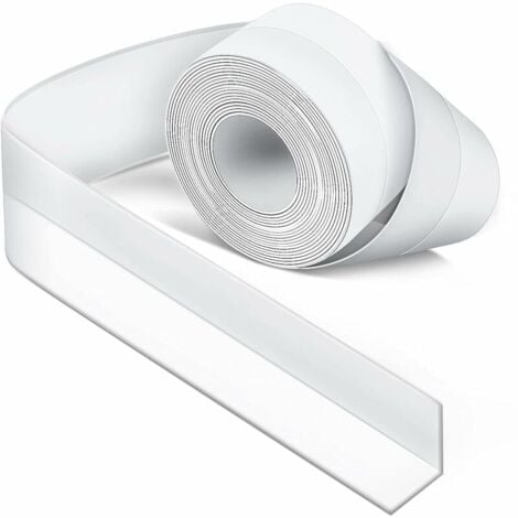 White Silicone Bathroom Seal, Bathtub Seal, Sealing Tape, Anti-Mold and Waterproof, Soft Tape for Kitchen