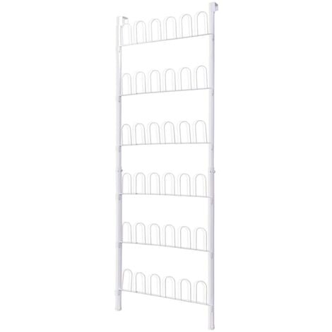 main image of "White Steel Shoe Rack for 18 Pairs of Shoes - White"