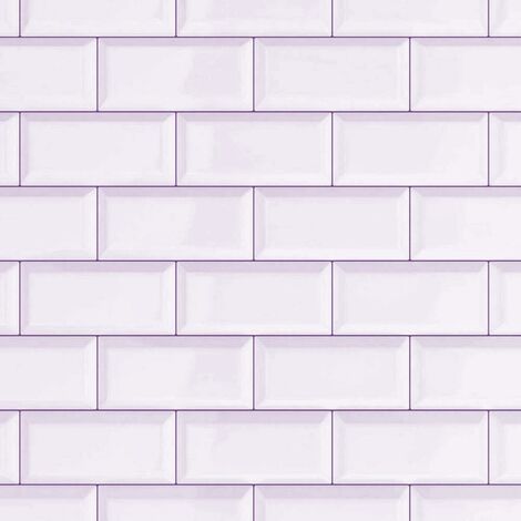 White Subway Tile Tile Brick 3D Effect Wallpaper D-C-Fix Bathroom Kitchen Vinyl