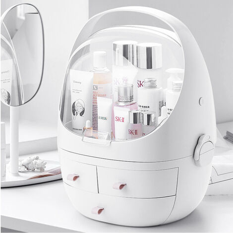 White tabletop Makeup Organizer with Drawers
