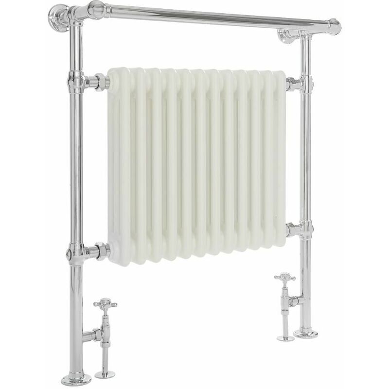 

White Traditional Heated Towel Rail - 930mm x 790mm