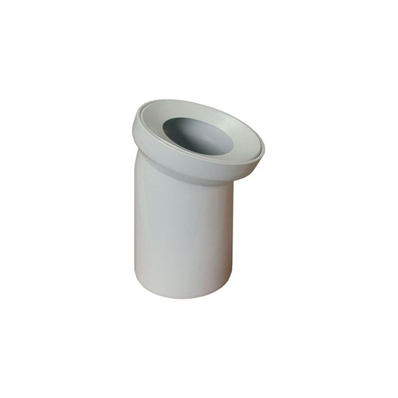 White WC Toilet Waste Water Pan Connector Soil Pipe 110mm 22 degree Elbow