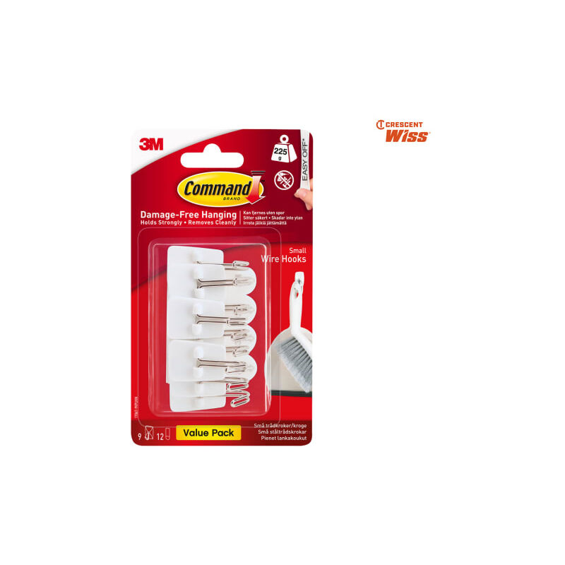 Command - White Wire Hooks Value Pack (Pack 9) - COM170679VP