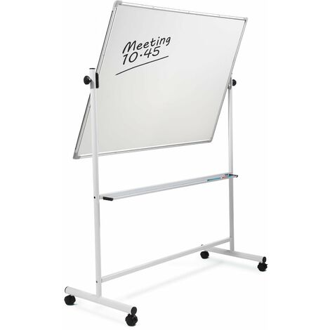 Whiteboard emailliert Mobil & drehbar 90 x 120 cm