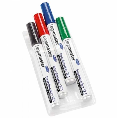 Whiteboard-/Flipchartmarker TZ 1 1,5-3mm farbig sortiert Rundspitze 4 St./Pack.