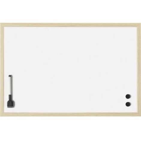 Whiteboard ® Maße der Oberfläche: 60 x 40 cm (B x H) Tafel magnethaftend nicht beidseitig beschreibbar inkl. Marker 2 Magnete Stahl lackiert weiß