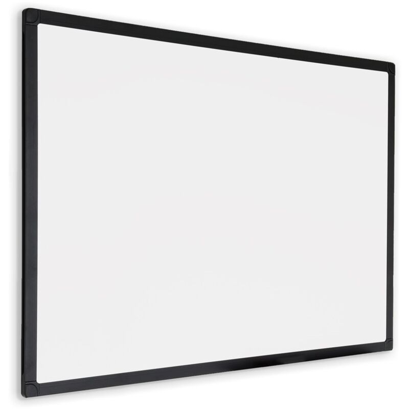 Vivol Whiteboard - Emaille-Oberfläche - Schwarzer Rahmen - 120x180 Cm
