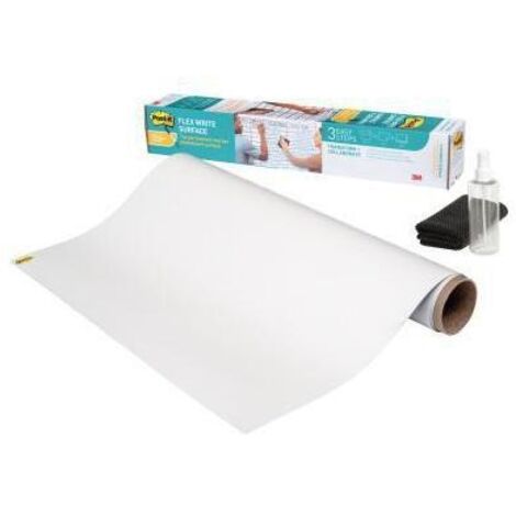 Whiteboardfolie ® Flex Write 91,4 x 121,9 cm (B x H) blanko inkl. 1 Scotch BriteT Microfasertuch Flasche mit Sprühkopf Folie weiß