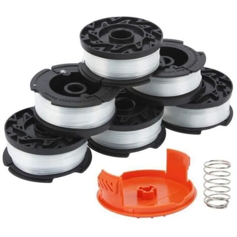 (white)Kit de remplacement pour bobines - BLACK & DECKER - 8 pièces - Fil de rechange - Capuchon de bobine - Ressort
