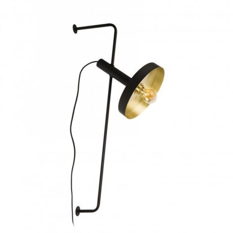 WHIZZ Aplique de pared negra/oro 20165-95