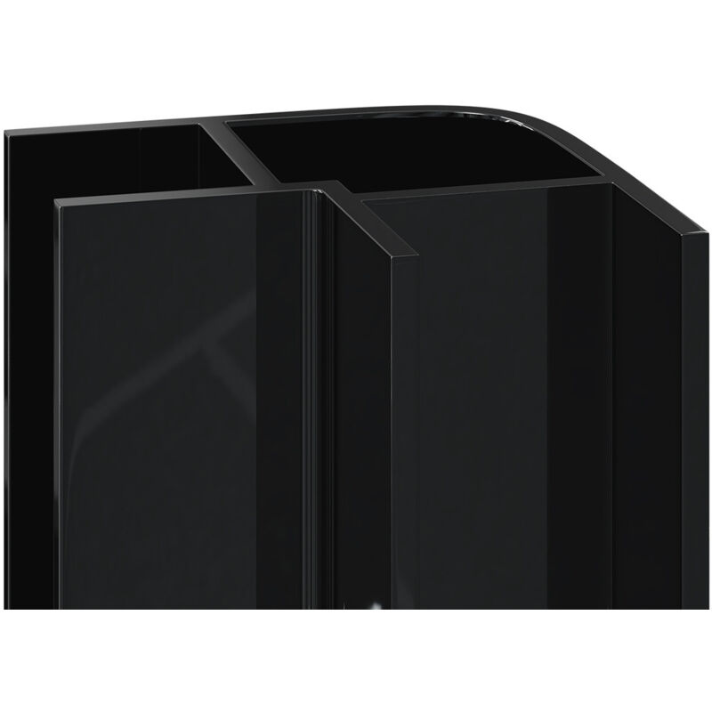 Wholepanel - 10mm Black Wall Panel External Corner Trim - Black