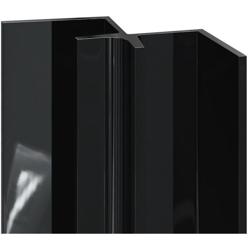 Wholepanel - 10mm Black Wall Panel Internal Corner Trim