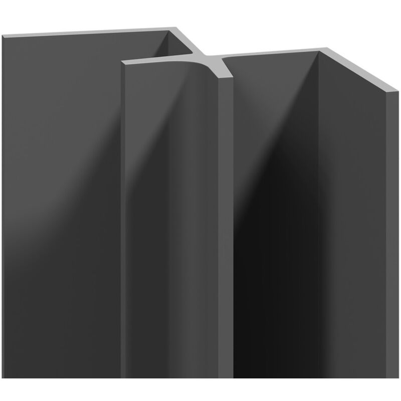 Wholepanel - 10mm Grey Wall Panel Internal Corner Trim - Grey