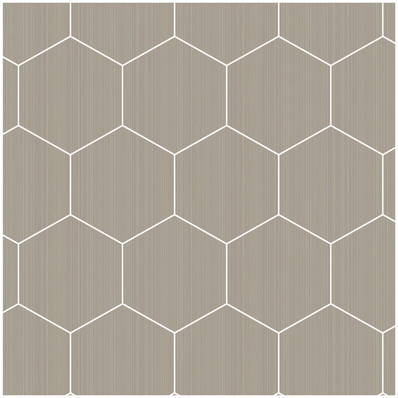 WholePanel 10mm Matt Grey Linen Hexagon 1000mm x 2400mm Wall Panel