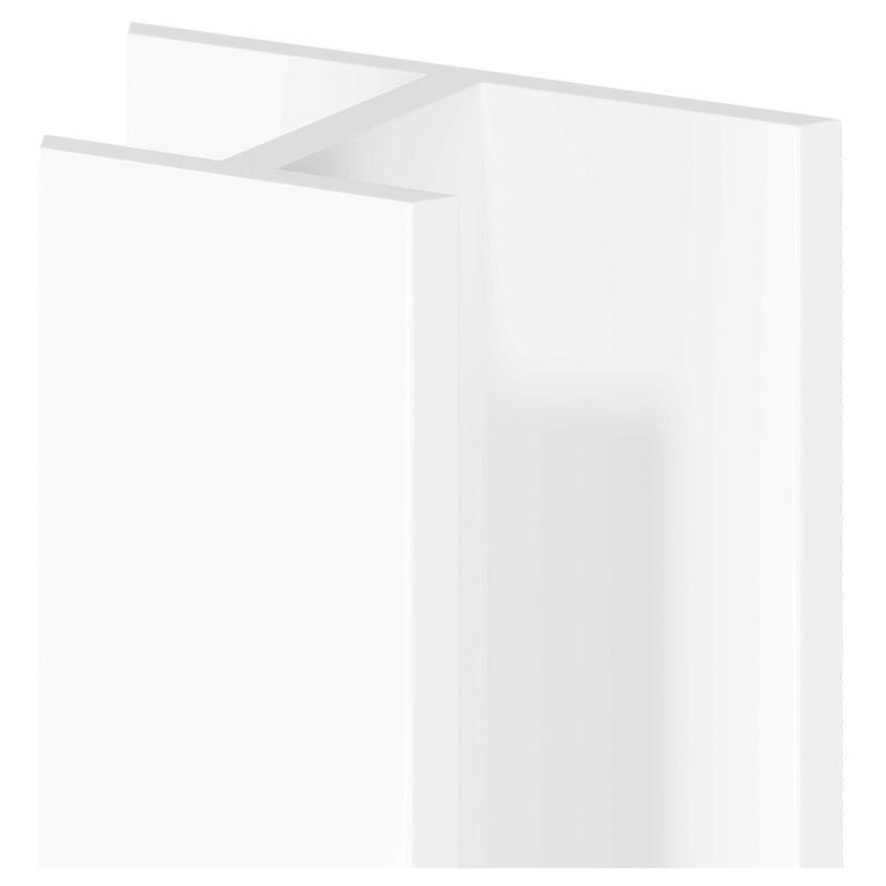 Wholepanel - 10mm White Wall Panel h Joint Trim - White