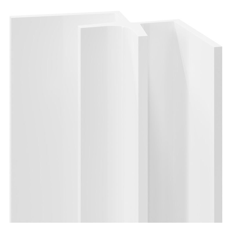 Wholepanel - 5mm White Wall and Ceiling Panel Internal Corner Trim - White