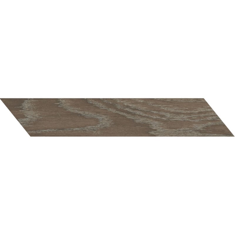 Ancona Chevron Chocolate 8cm x 40cm Porcelain Wall and Floor Tile - Chocolate - Wholesale Domestic