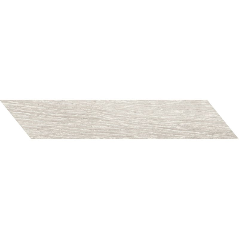 Ancona Chevron White 8cm x 40cm Porcelain Wall and Floor Tile - White - Wholesale Domestic