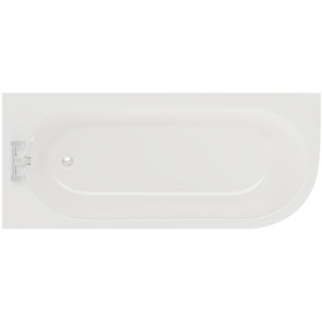 Wholesale Domestic Arc 1700mm x 750mm Left Hand Curved Shower Bath and Front Bath Panel