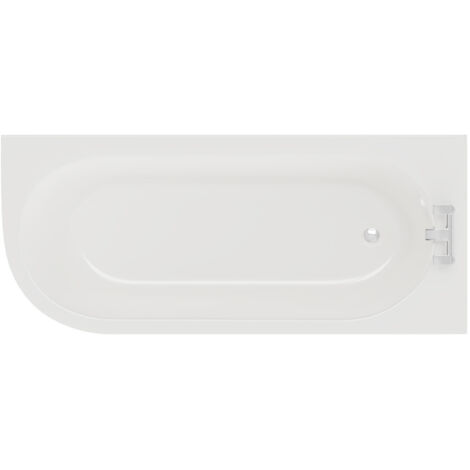 Wholesale Domestic Arc 1700mm x 750mm Right Hand Curved Shower Bath and Front Bath Panel
