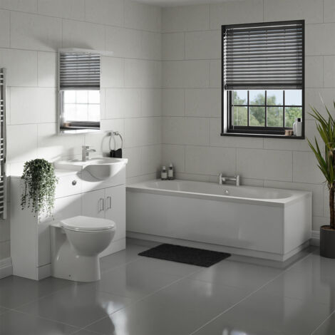 Wholesale Domestic Arena 1700mm Straight Bath Modern Bathroom Suite