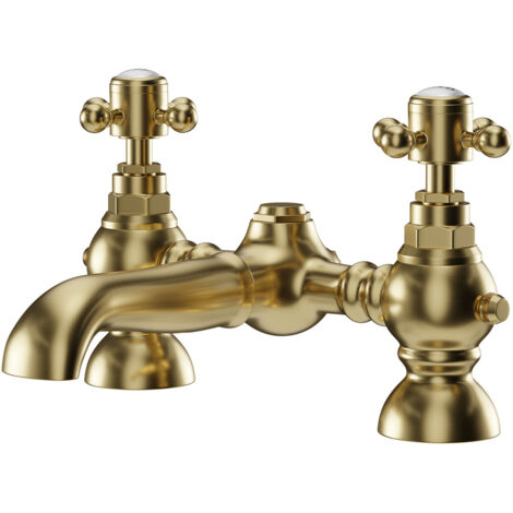 Wholesale Domestic Balmoral Traditional Brushed Brass Bath Filler Tap