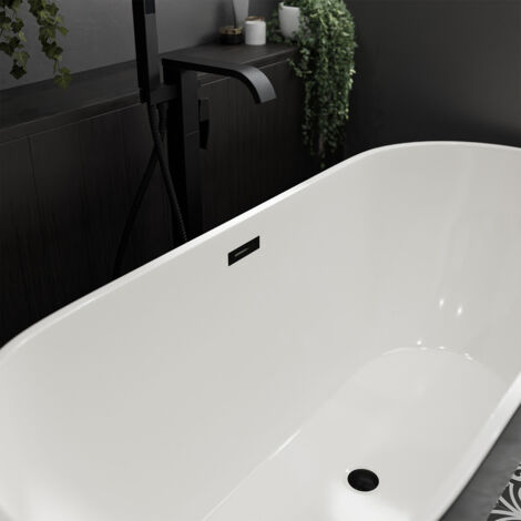 Wholesale Domestic Black Overflow Insert and Dome Waste Cover for Sharm Cairo and Luxor Freestanding Baths