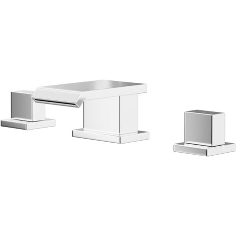 Wholesale Domestic Cascade Polished Chrome Deck Mounted 3 Hole Bath Filler Tap