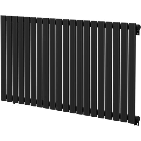 Wholesale Domestic Colore Boone Matt Black 600mm x 1200mm Horizontal Single Panel Radiator