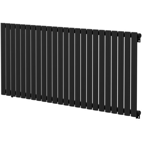 Wholesale Domestic Colore Boone Matt Black 600mm x 1440mm Horizontal Single Panel Radiator