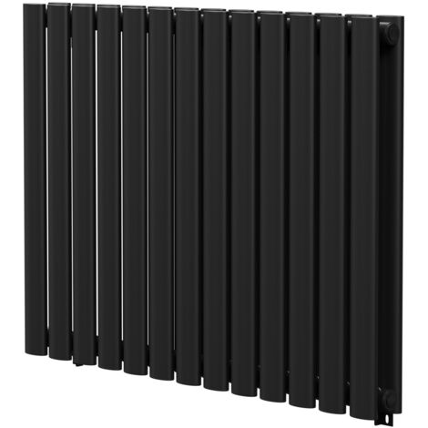 Wholesale Domestic Colore Boone Matt Black 600mm x 780mm Horizontal Double Panel Radiator