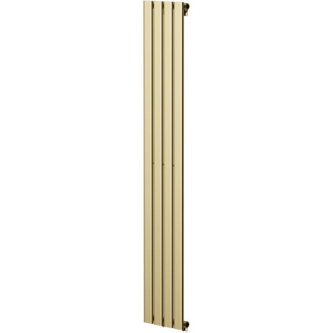 Wholesale Domestic Colore Hudson Brushed Brass 1800mm x 300mm Single Panel Radiator
