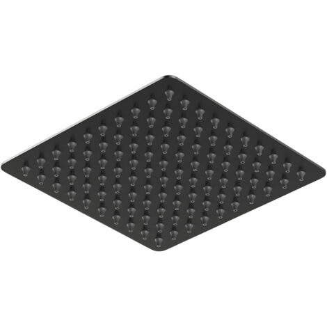 Wholesale Domestic Colore Square Gunmetal Grey 200mm Thin Fixed Shower Head