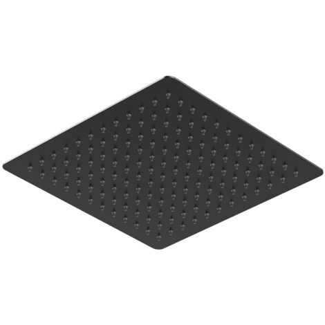Wholesale Domestic Colore Square Gunmetal Grey 300mm Thin Fixed Shower Head