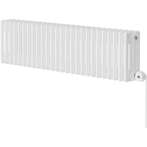 Wholesale Domestic Colosseum White 300mm x 1164mm Horizontal Digital Thermostatic Electric Quadruple Column Radiator