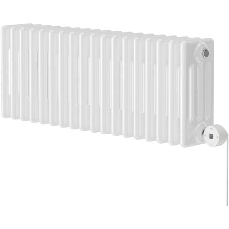 Wholesale Domestic Colosseum White 300mm x 812mm Horizontal Digital Thermostatic Electric Quadruple Column Radiator