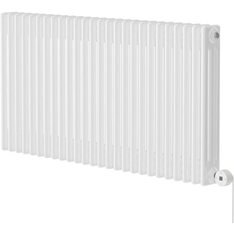 Wholesale Domestic Colosseum White 600mm x 1177mm Horizontal Digital Thermostatic Electric Triple Column Radiator
