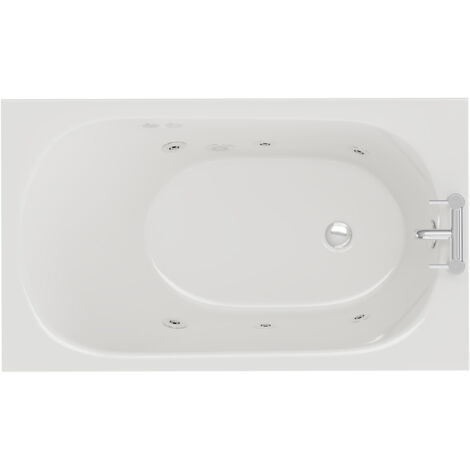 Wholesale Domestic Compact 1200mm x 700mm 6 Jet Chrome Flat Jet Single Ended Whirlpool Bath