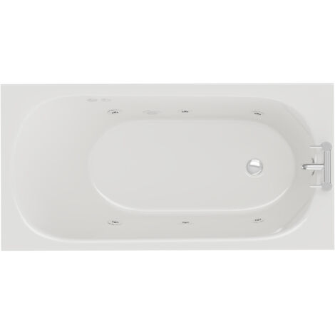 Wholesale Domestic Compact 1400mm x 700mm 6 Jet Chrome Flat Jet Single Ended Whirlpool Bath