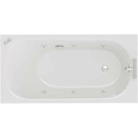 Wholesale Domestic Compact 1400mm x 700mm 6 Jet Chrome V-Tec Single Ended Whirlpool Bath