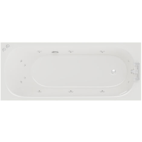 Wholesale Domestic Compact 1700mm x 700mm 12 Jet Chrome V-Tec Single Ended Whirlpool Bath