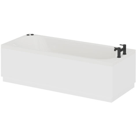Wholesale Domestic Compact 1700mm x 700mm 6 Jet Matt Black V-Tec Single Ended Whirlpool Bath