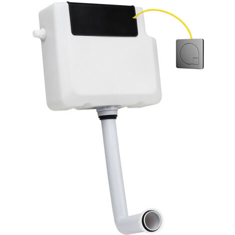 Wholesale Domestic Concealed Cistern with Front Access and Modern Chrome Square Dual Flush Push Button