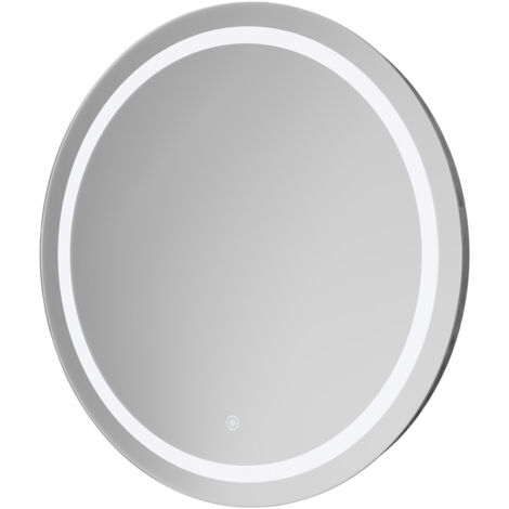 Wholesale Domestic Dallas 600mm Round Bluetooth Illuminated Dimmable LED Mirror with Demister and Touch Sensor
